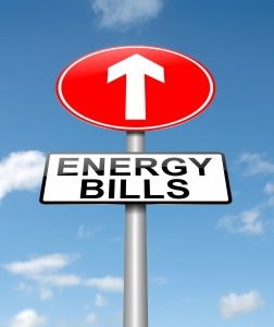 Energy bills rising sign